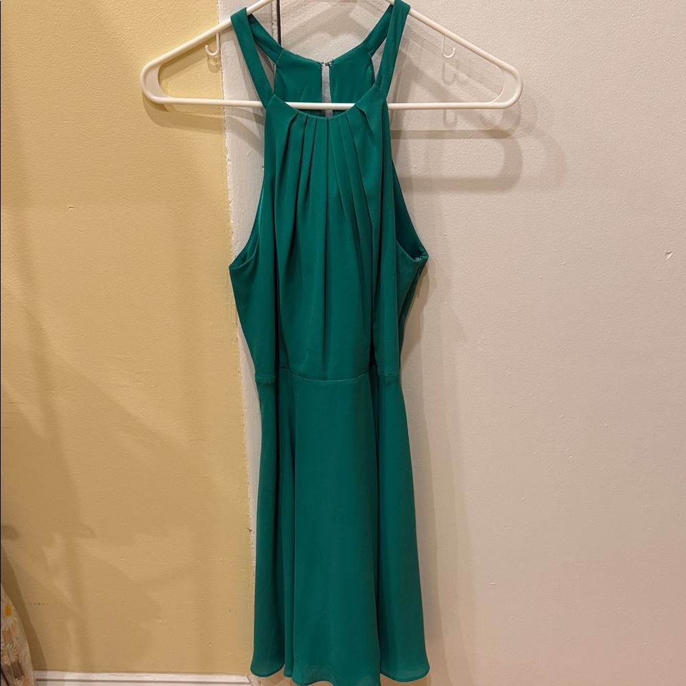 Express Teal Backless Dress